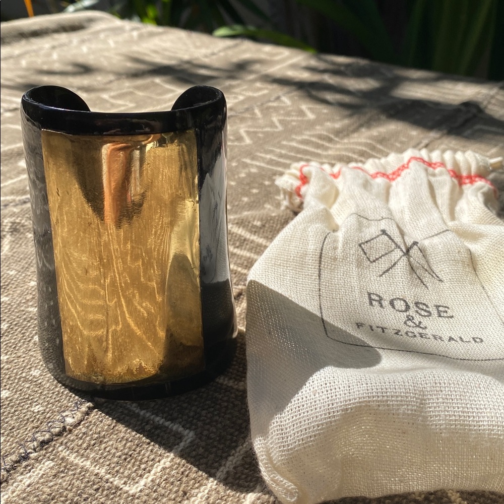Black and Gold Cuff Bracelet Made in Africa